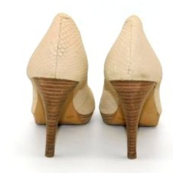 Vince Camuto Snakeskin Textured Leather Pumps - Picture 11 of 14